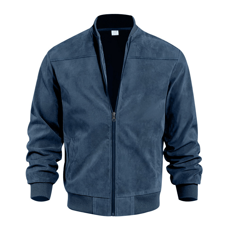 Vintage Suede Men's Jacket with Zip – Bold, Timeless and Luxuriously Finished