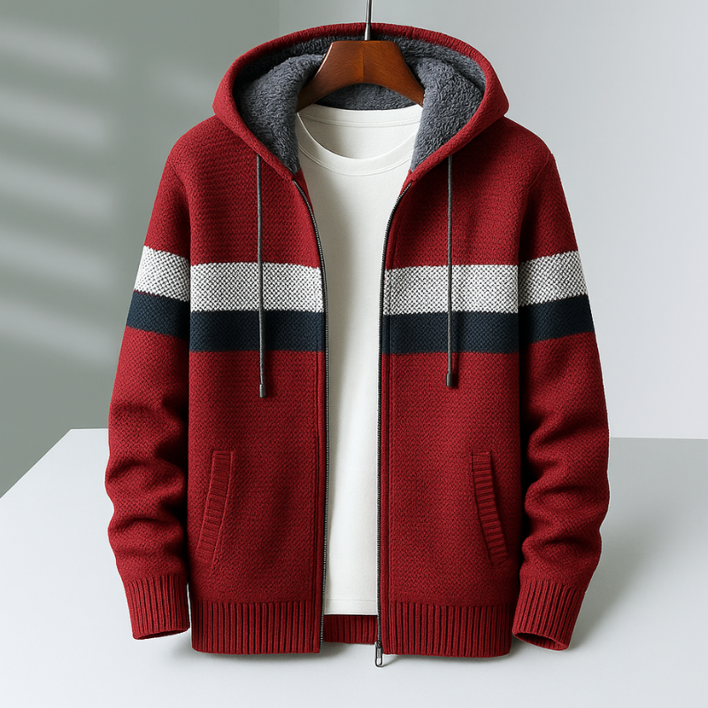 Knitted Fleece Hoodie – Warm, Soft & Sporty Comfort