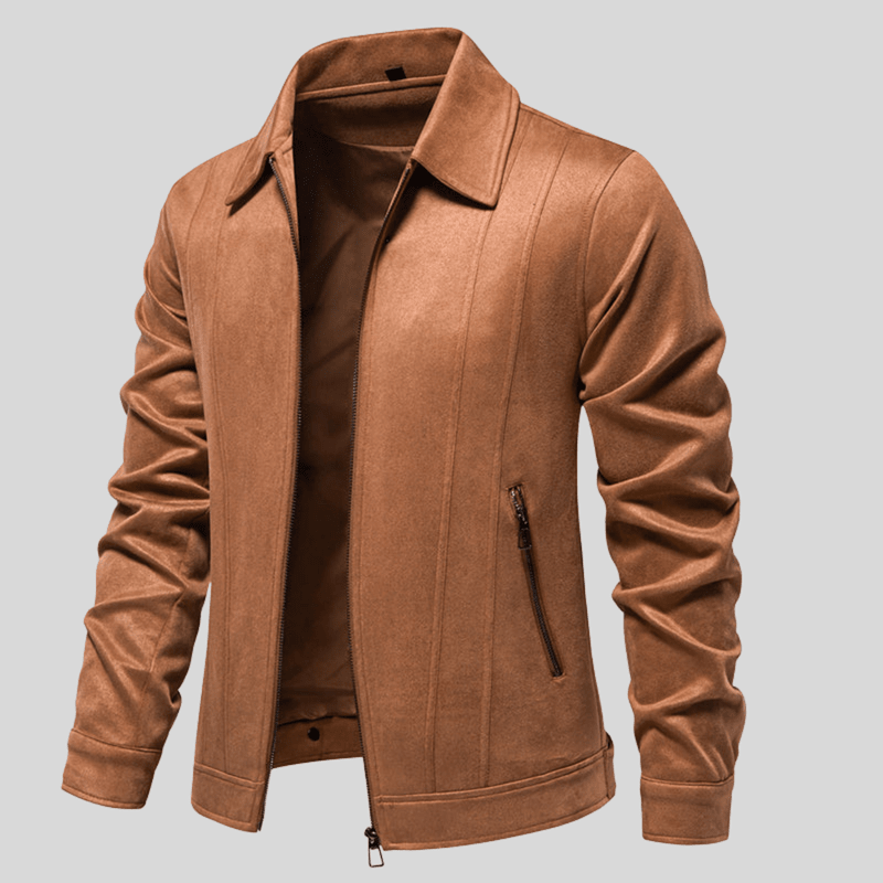 Suede Jacket with Zip – Stylish Men's Jacket with Luxury Finish and Comfortable Fit