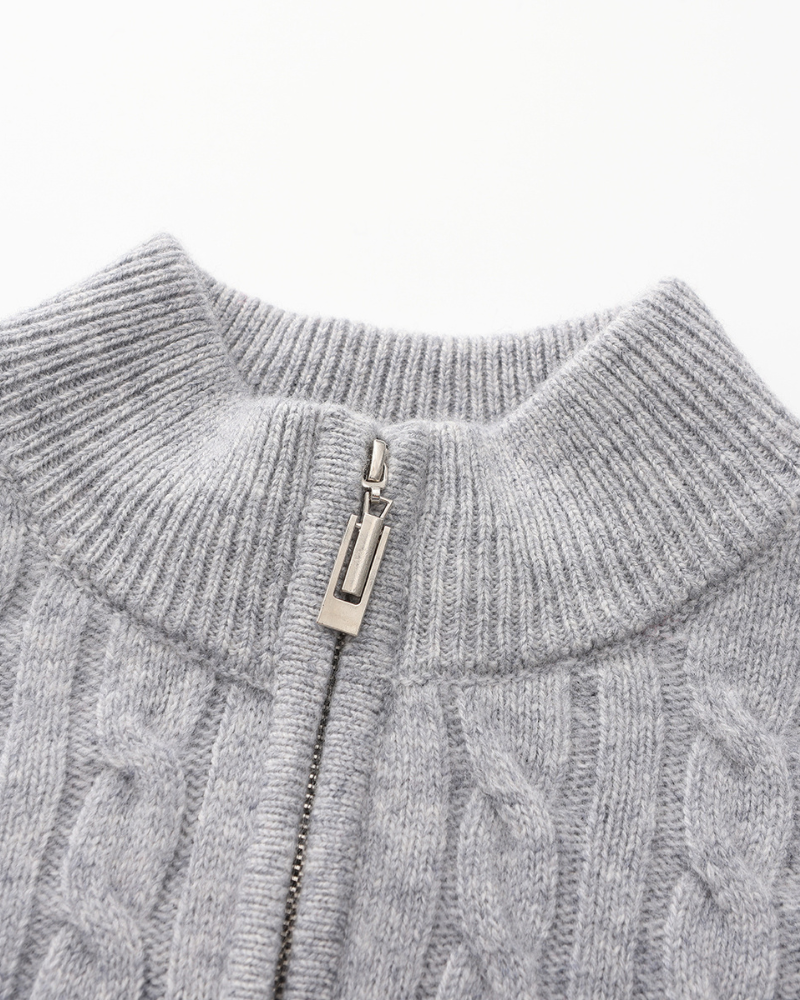 De Veneto – Cashmere Half-Zip Cardigan