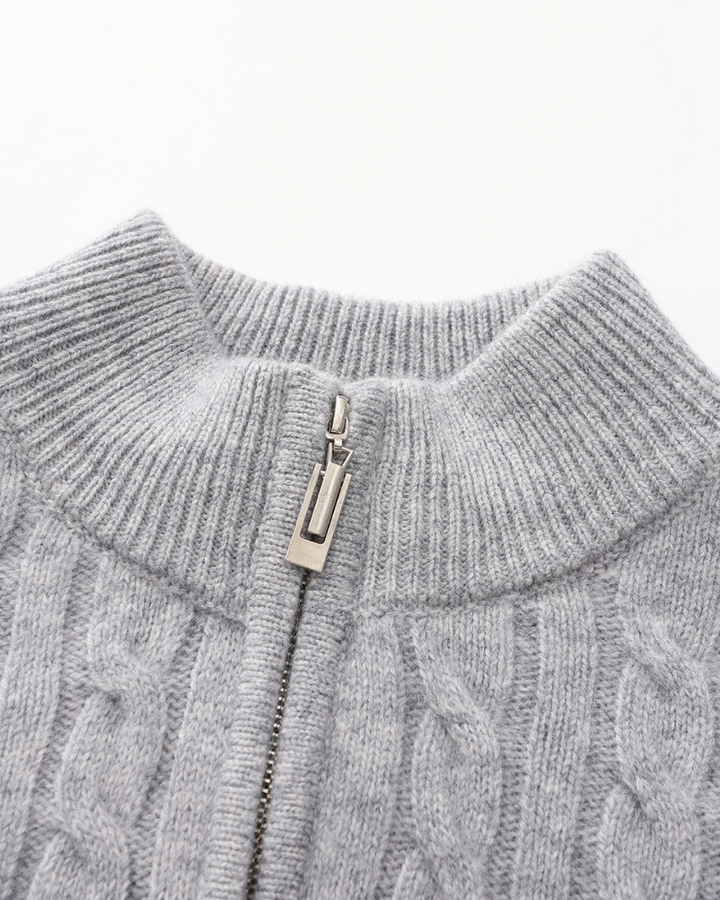 De Veneto – Cashmere Half-Zip Cardigan