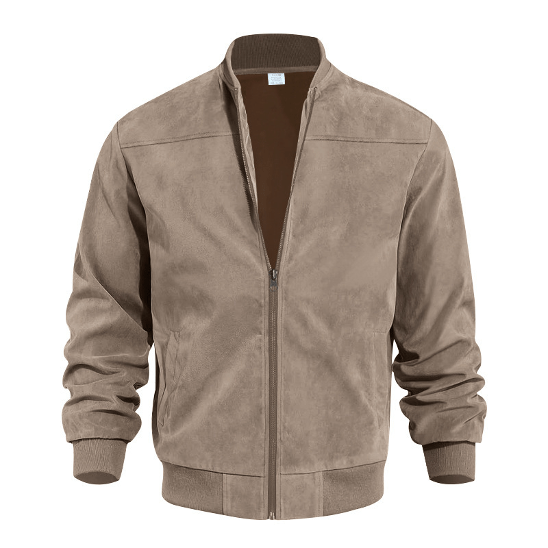 Vintage Suede Men's Jacket with Zip – Bold, Timeless and Luxuriously Finished