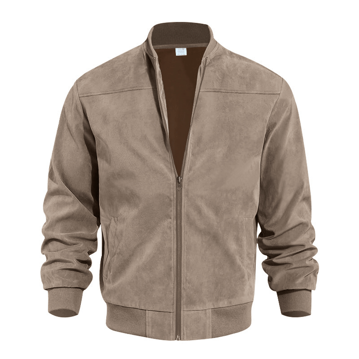Vintage Suede Men's Jacket with Zip – Bold, Timeless and Luxuriously Finished