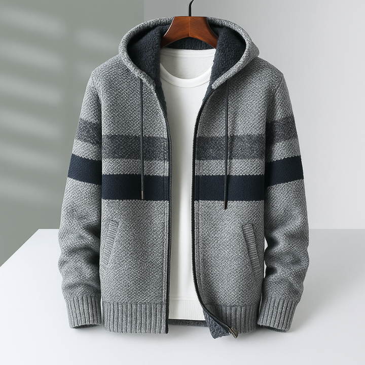 Knitted Fleece Hoodie – Warm, Soft & Sporty Comfort