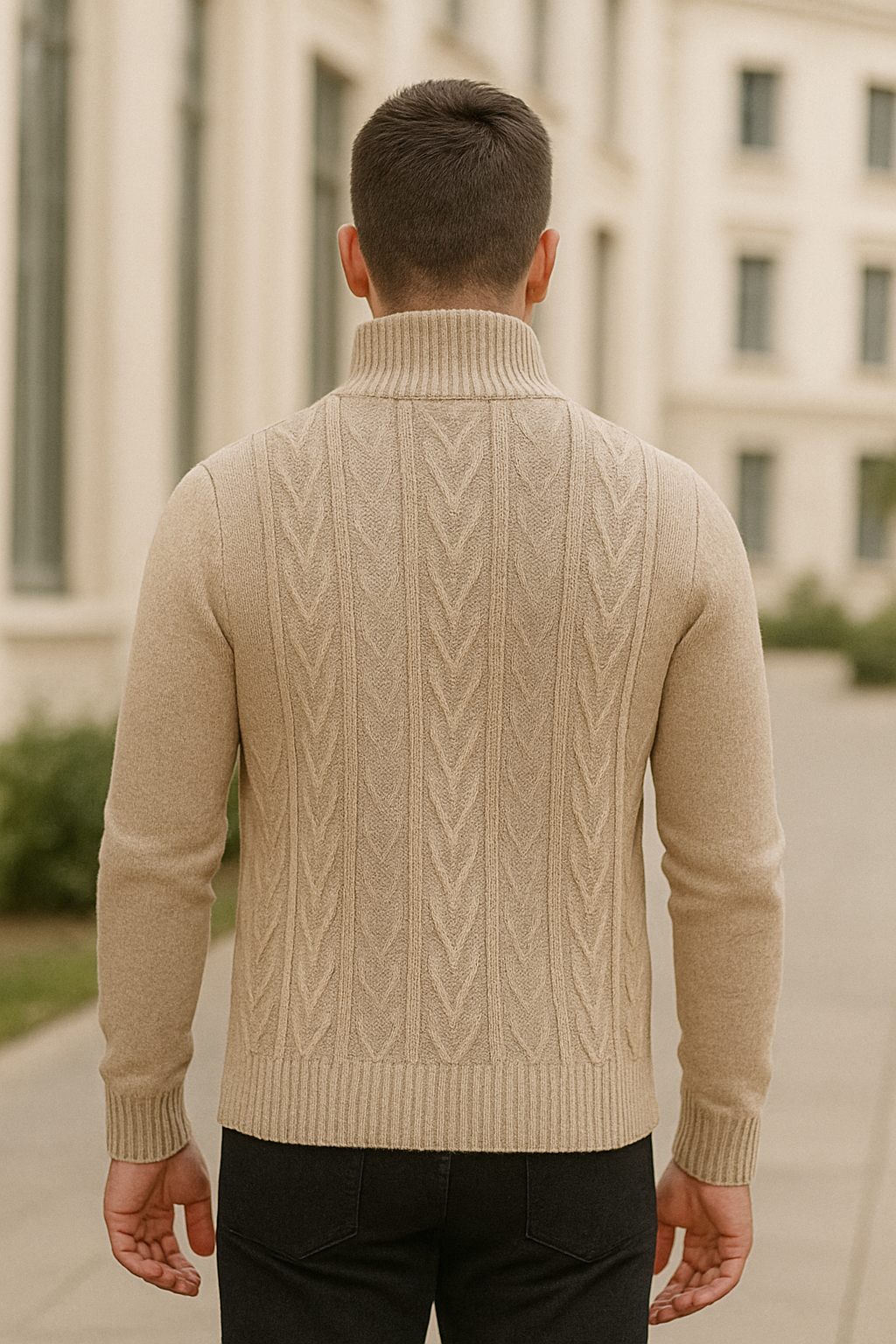 Madison | Knitted Cashmere Winter Gilet with Zip