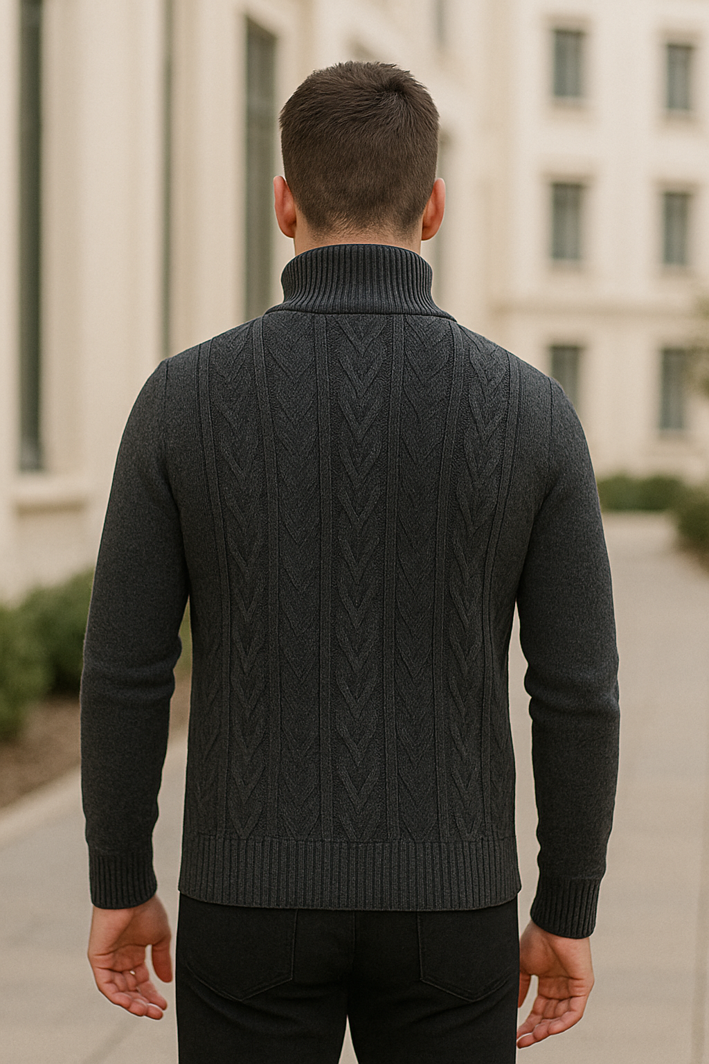 Madison | Knitted Cashmere Winter Gilet with Zip