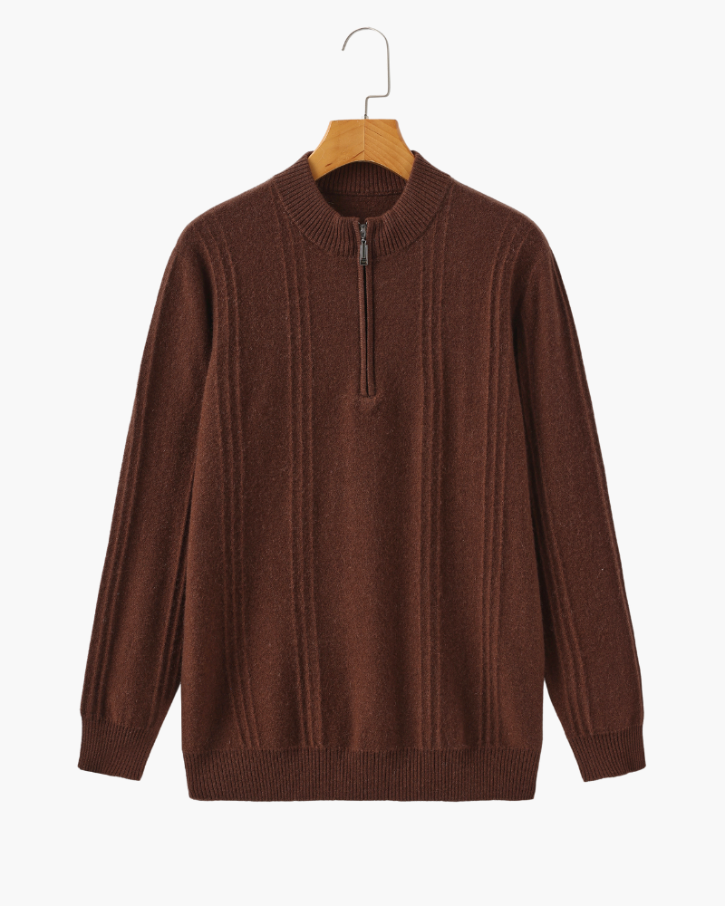 Madison Cashmere Half-Zip Vest