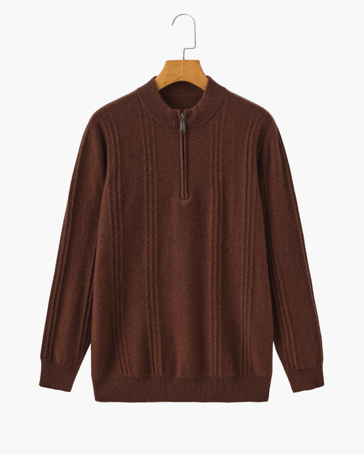 Madison Cashmere Half-Zip Vest