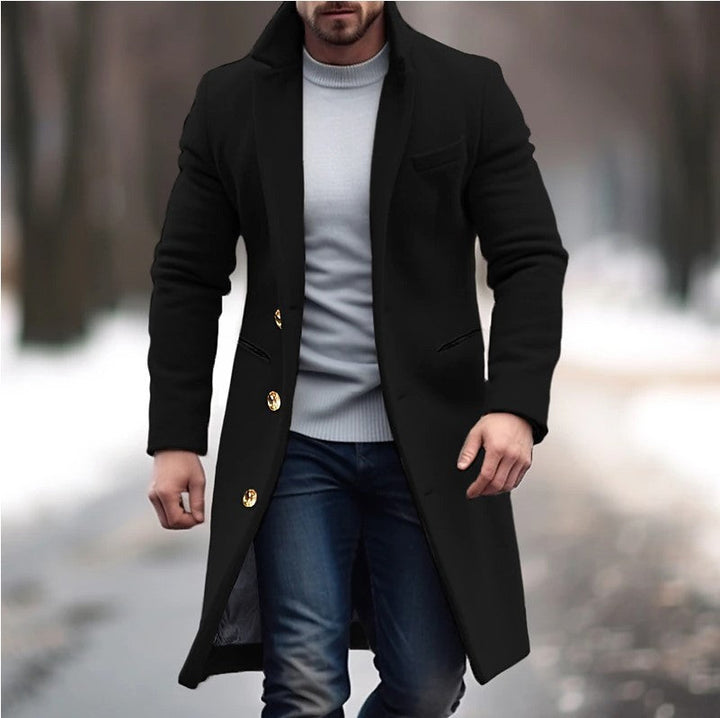 Men's Trench Coat – Classic Long Coat with Stylish and Water-Resistant Finish