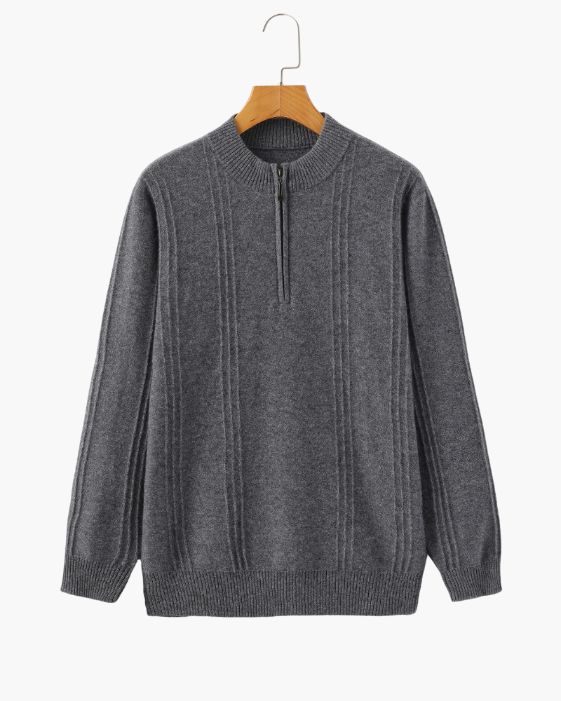 Madison Cashmere Half-Zip Vest