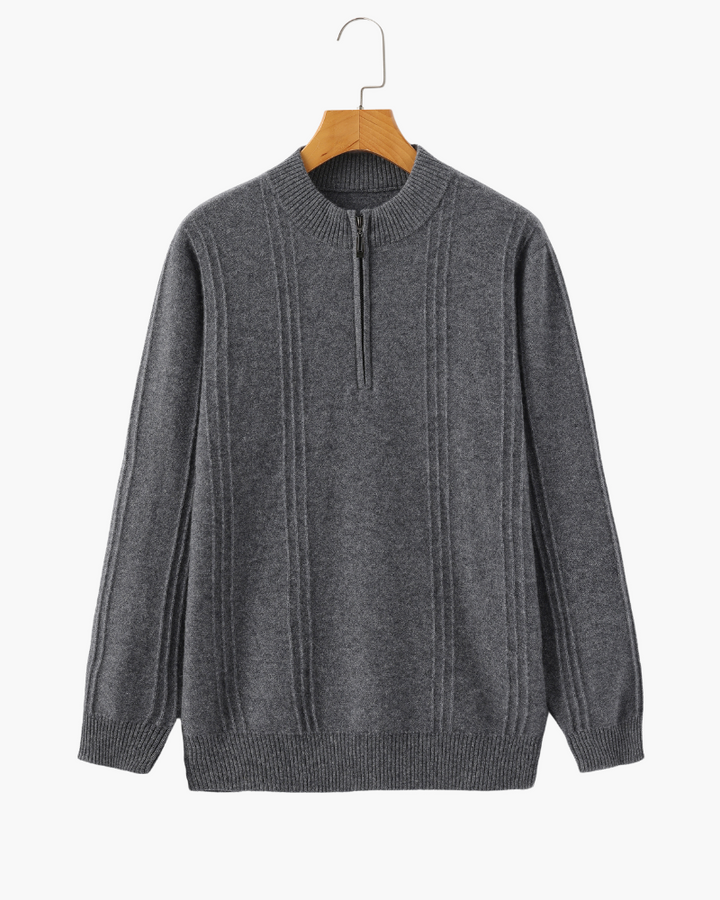 Madison Cashmere Half-Zip Vest