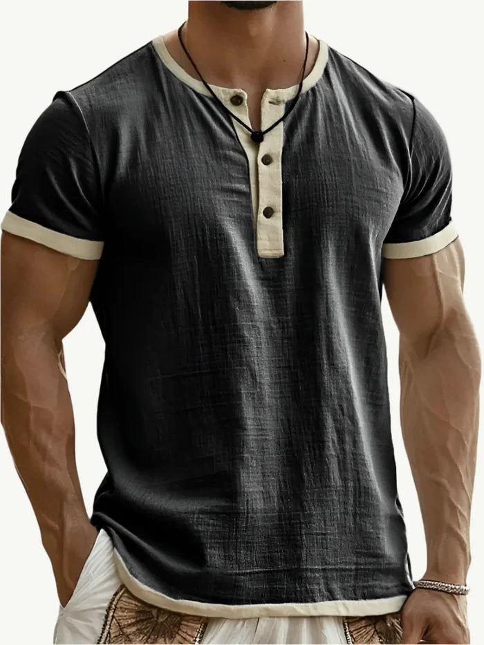 Madison | Breathable Linen Henley Shirt