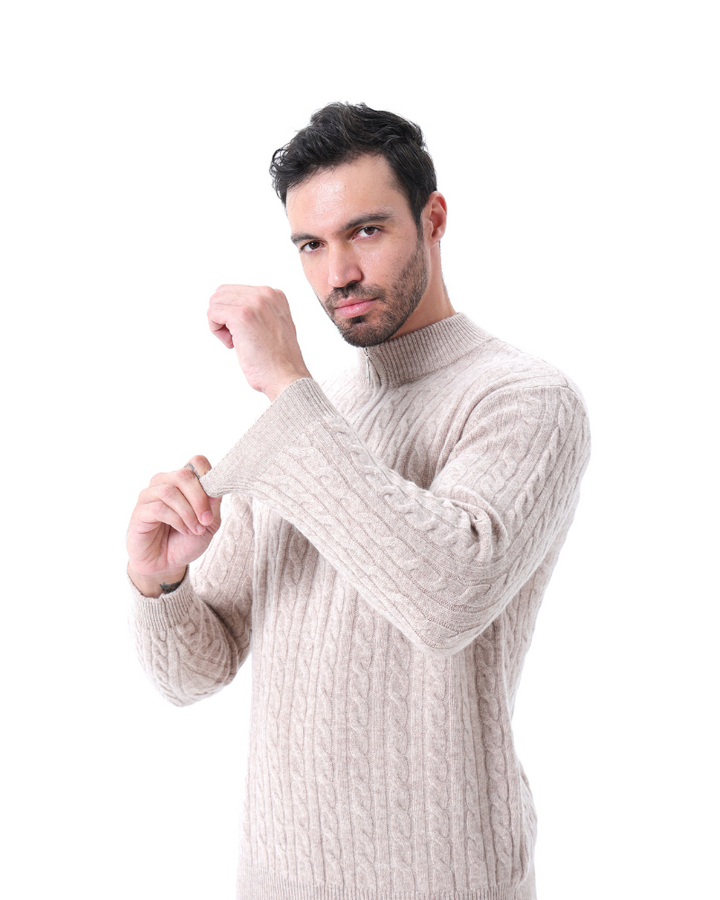 De Veneto – Cashmere Half-Zip Cardigan