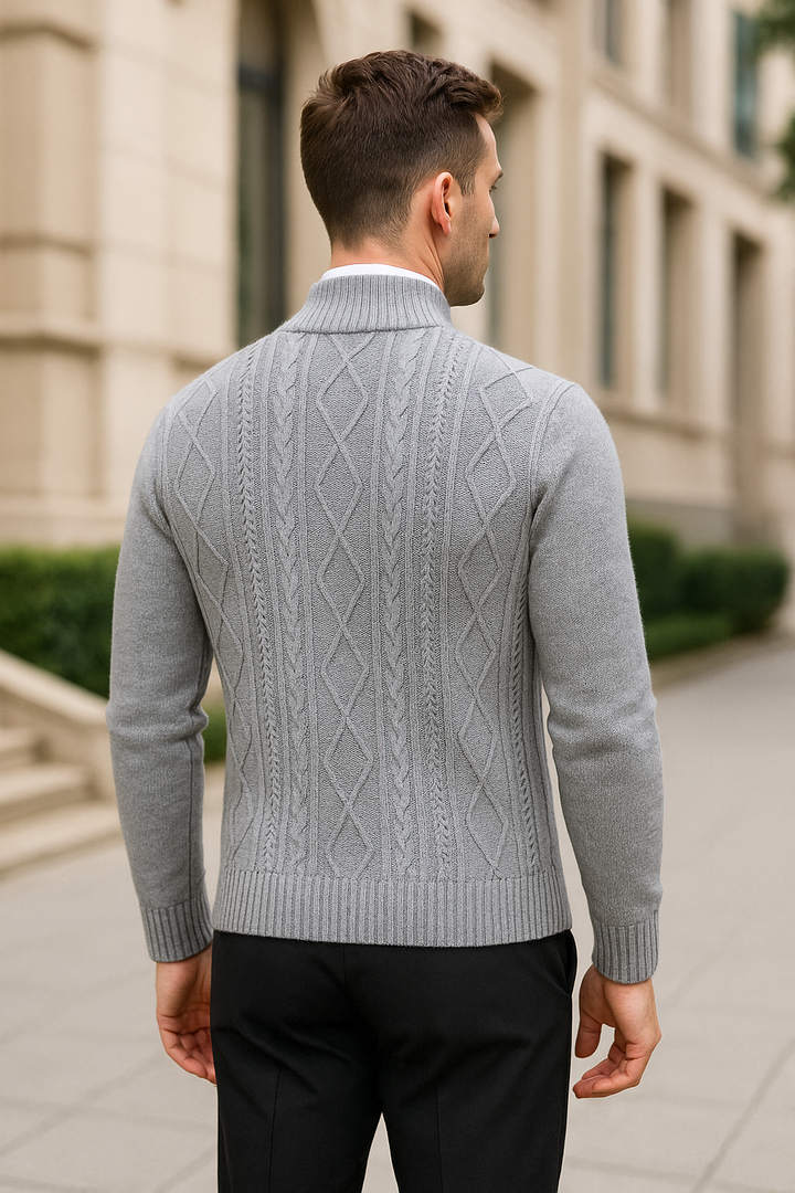 Madison | Knitted Cashmere Winter Gilet with Zip