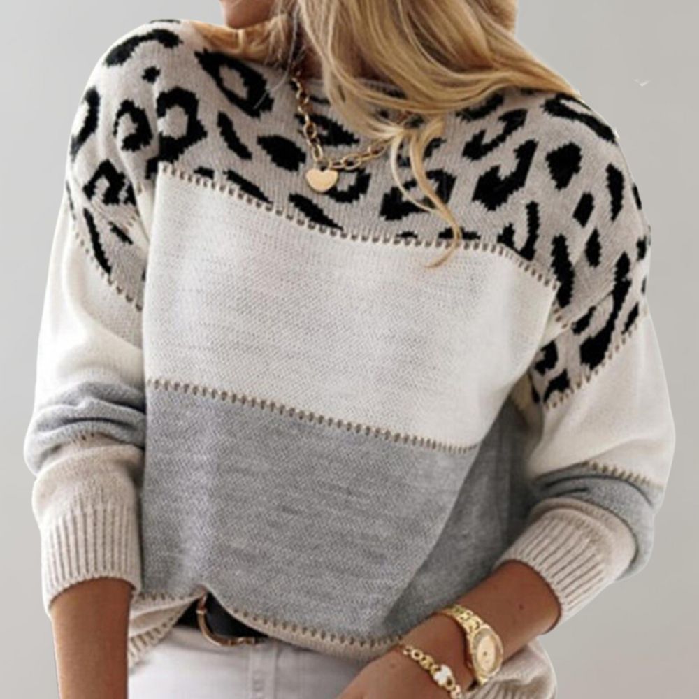 Charlène™ | Casual Leopard Print Jumper with Refined Style