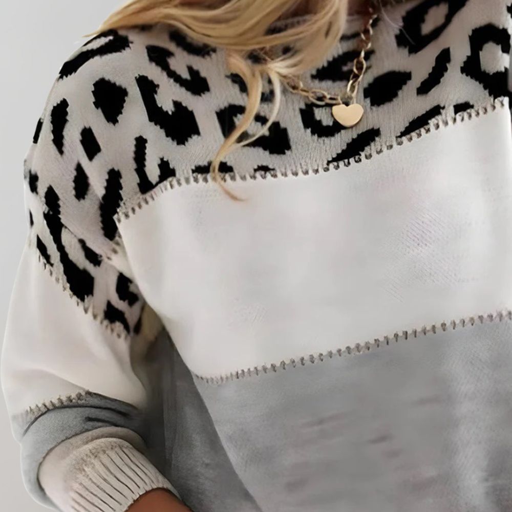 Charlène™ | Casual Leopard Print Jumper with Refined Style