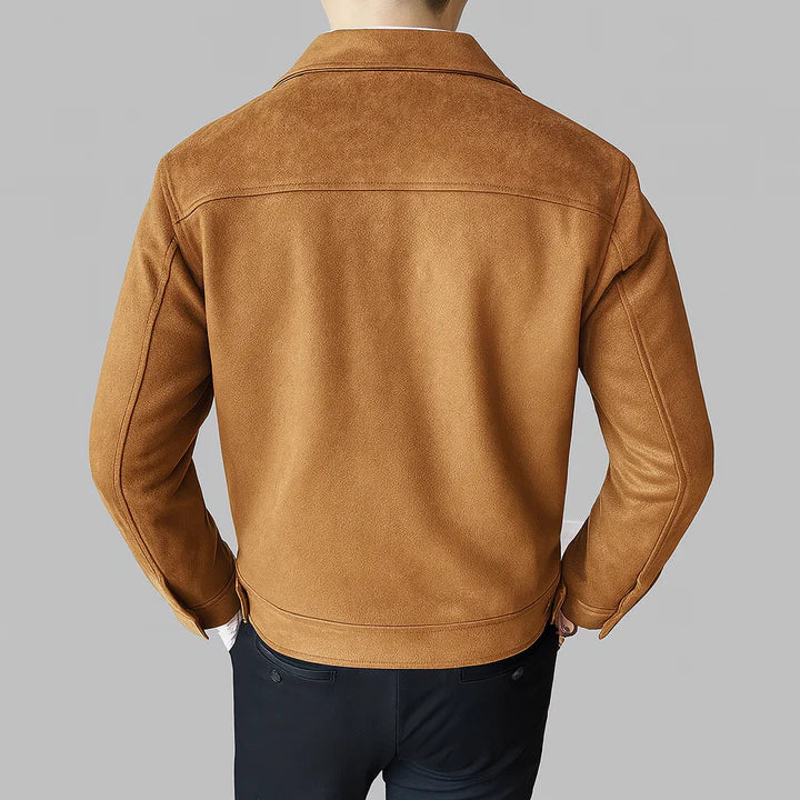 Elegant Suede Jacket with Long Sleeves – Luxury, Comfort, and Timeless Style