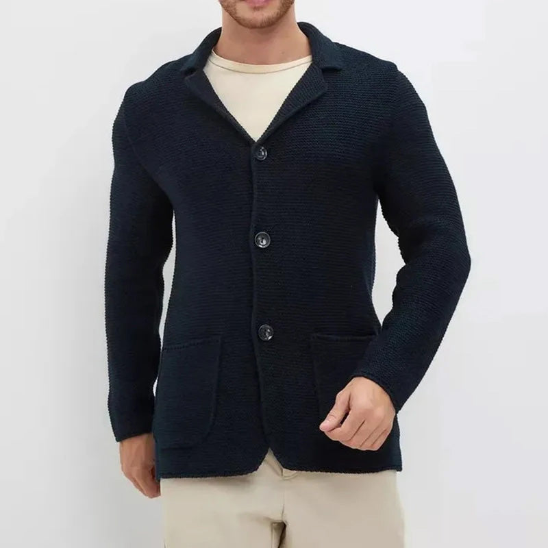 Cozy Button-Front Knitted Men's Cardigan – Stylish, Warm and Comfortable Men's Sweater