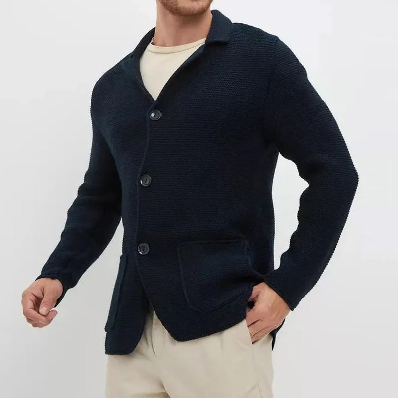 Cozy Button-Front Knitted Men's Cardigan – Stylish, Warm and Comfortable Men's Sweater