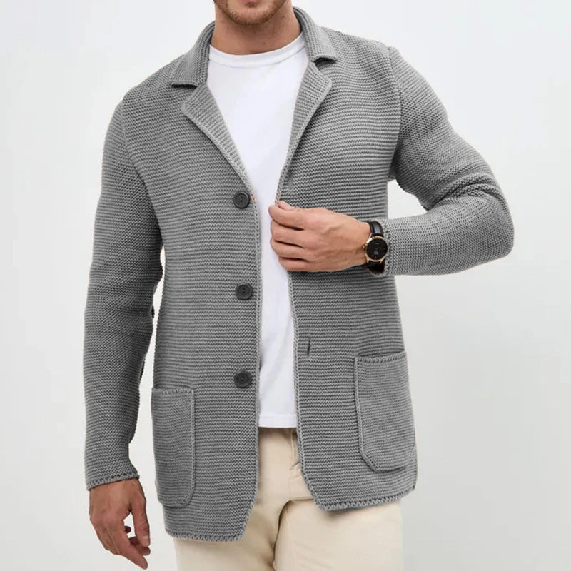 Cozy Button-Front Knitted Men's Cardigan – Stylish, Warm and Comfortable Men's Sweater