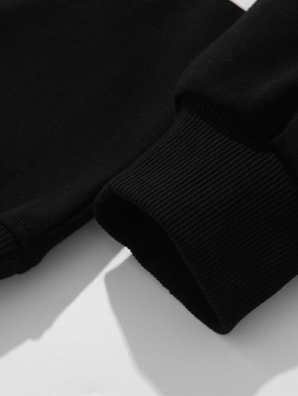 Men's Colourblock Polo Sweater – Casual Relaxed Fit Jumper for Streetwear and Daily Use