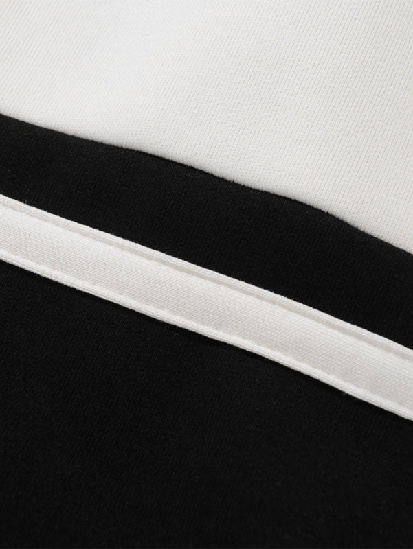 Men's Colourblock Polo Sweater – Casual Relaxed Fit Jumper for Streetwear and Daily Use