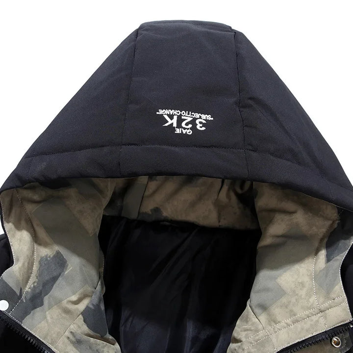 Warm Men's Parka with Fixed Hood – Waterproof Stylish Winter Coat, Comfortable Puffer Coat