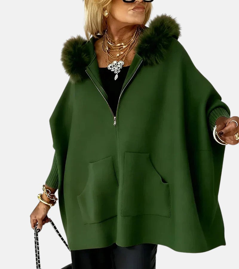 ARABELLE™ | Casual Hooded Coat with Fur Collar
