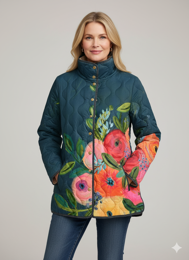 Brooklyn | Women's Vintage Floral Print Quilted Jacket