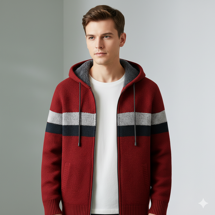 Knitted Fleece Hoodie – Warm, Soft & Sporty Comfort