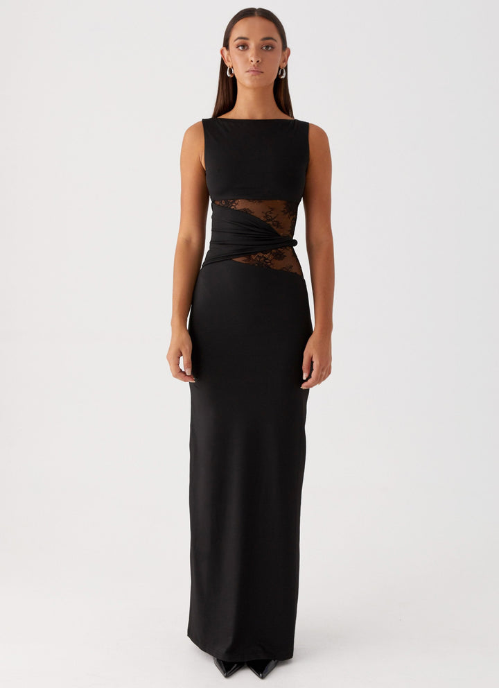 Leni |  Maxi Dress with Subtle Cutouts and Lacing