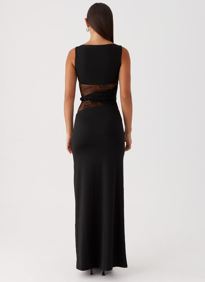 Leni | Figure-Hugging Maxi Dress with Subtle Cutouts and Lacing