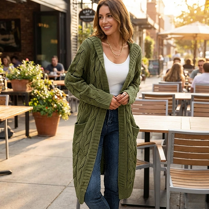 Knitted Long Cardigan Sweater