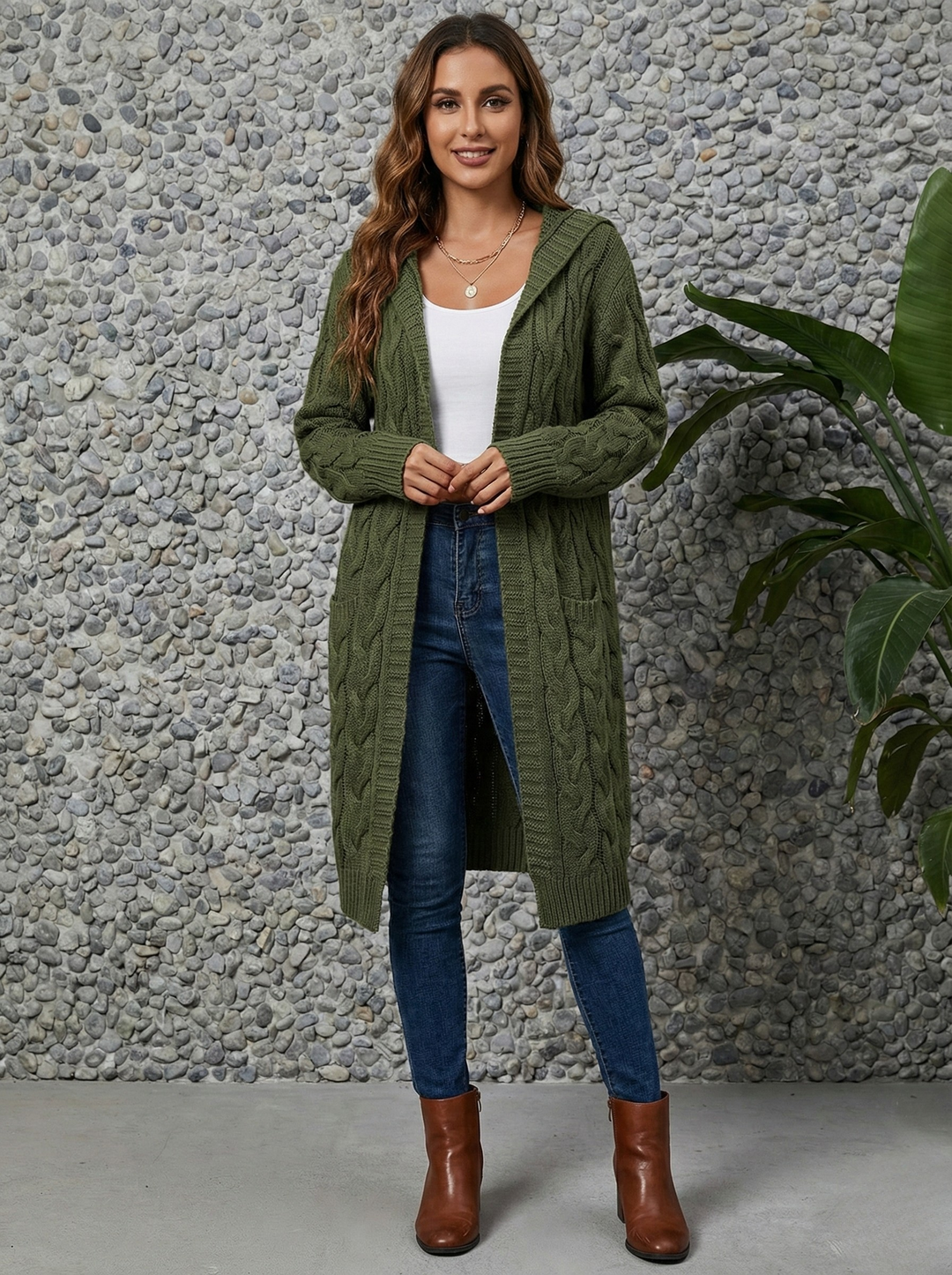 Knitted Long Cardigan Sweater