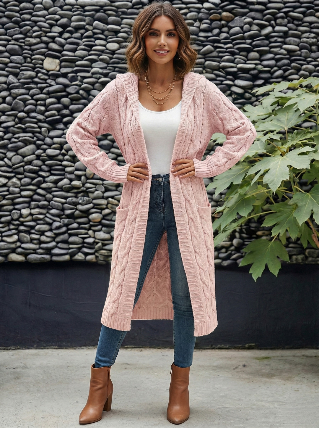 Knitted Long Cardigan Sweater