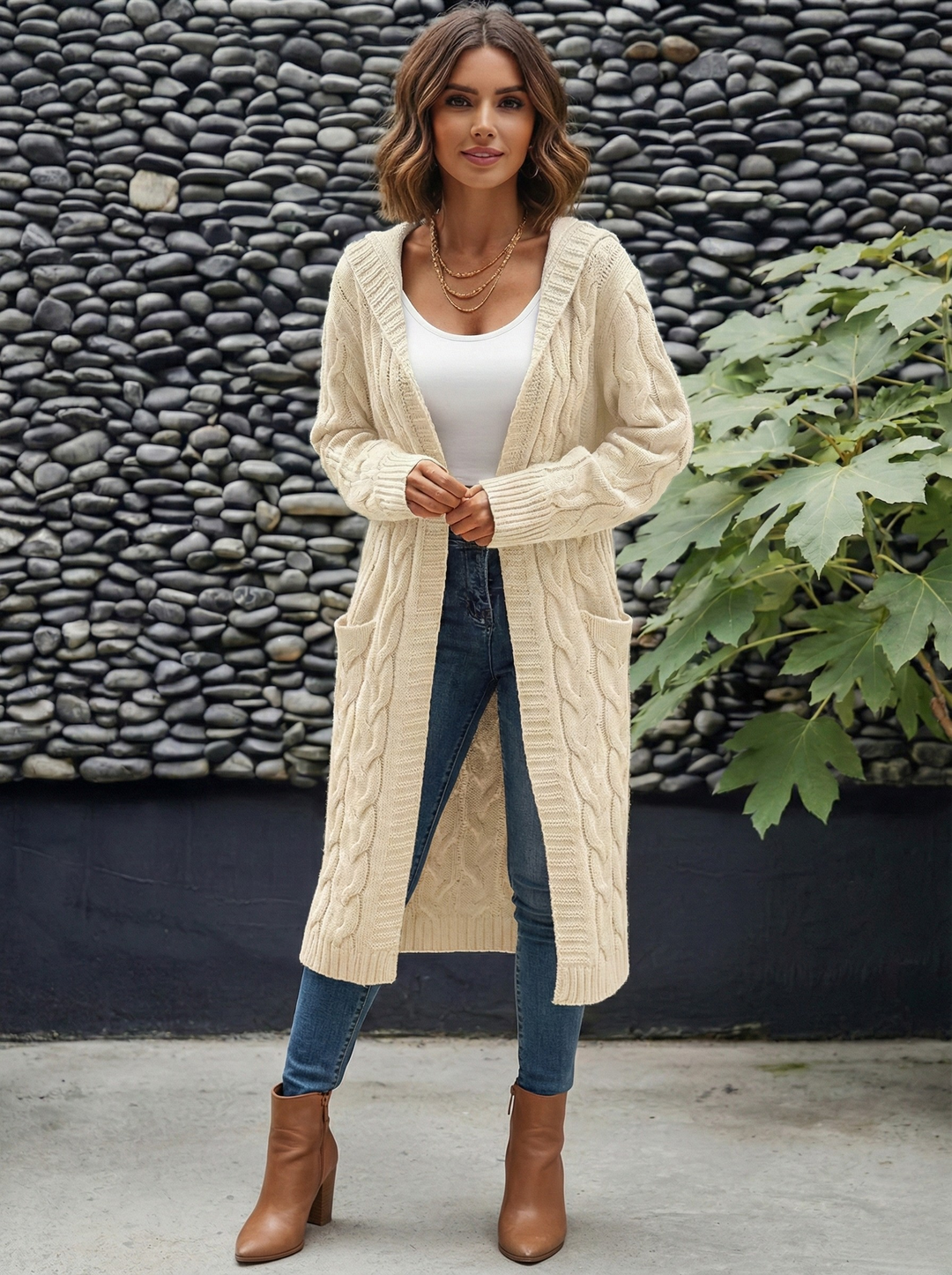 Knitted Long Cardigan Sweater