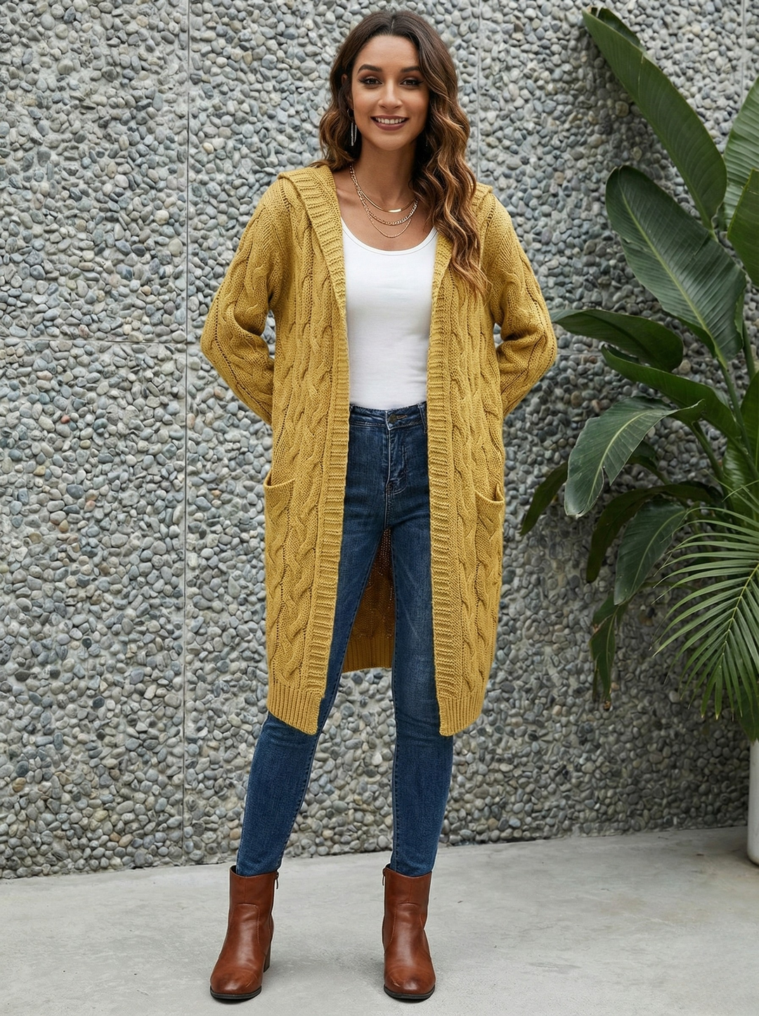 Knitted Long Cardigan Sweater