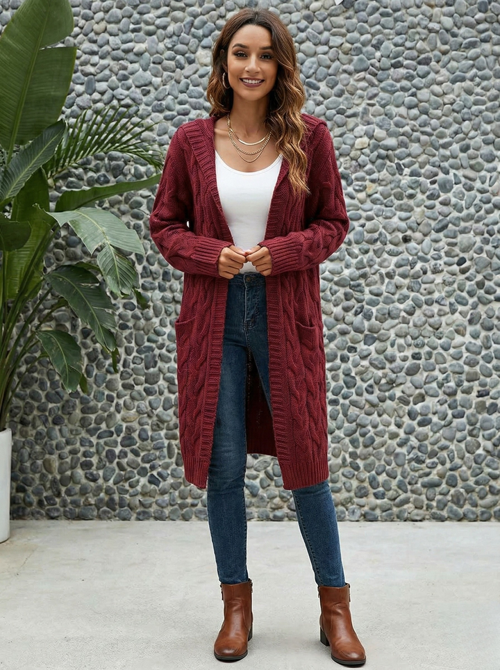 Knitted Long Cardigan Sweater