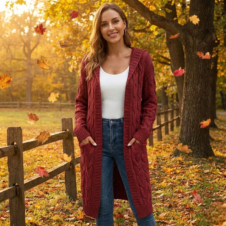 Knitted Long Cardigan Sweater