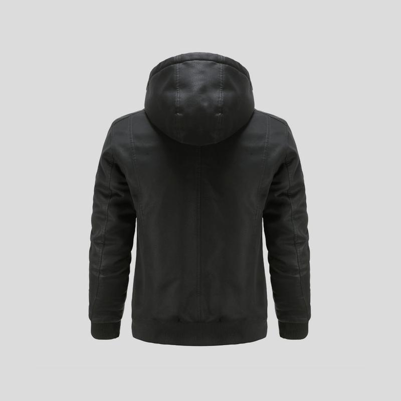 LANCE™ | LEATHER JACKET WITH HOOD