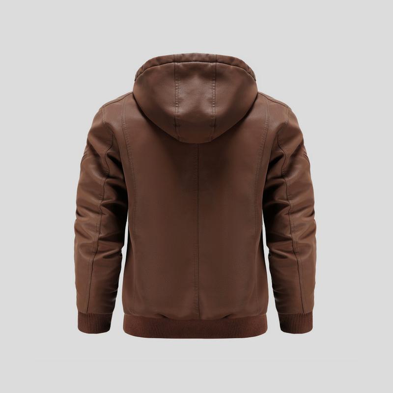 LANCE™ | LEATHER JACKET WITH HOOD