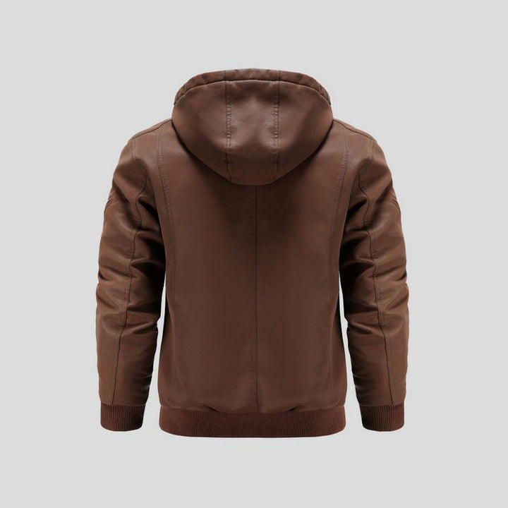 LANCE™ | LEATHER JACKET WITH HOOD