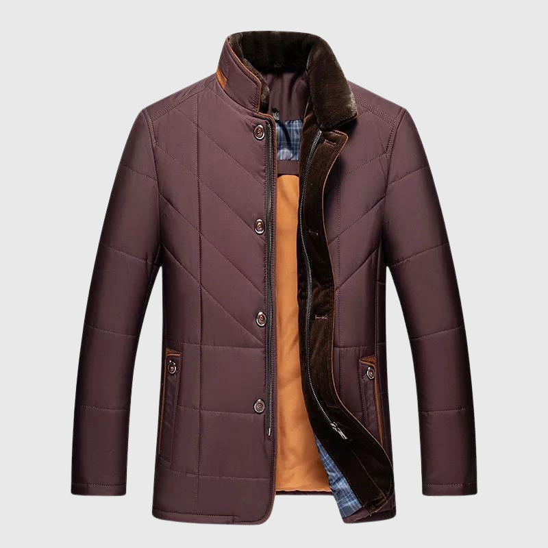 Men's Insulated Winter Jacket – Warm, Stylish & Comfortable Coat with Fur Collar for Winter