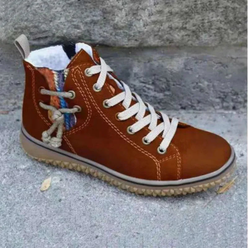 Vintage-inspired orthopedic boots
