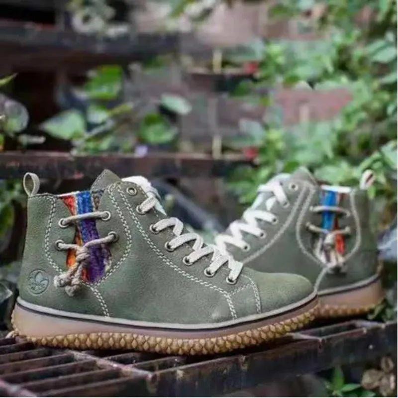 Vintage-inspired orthopedic boots