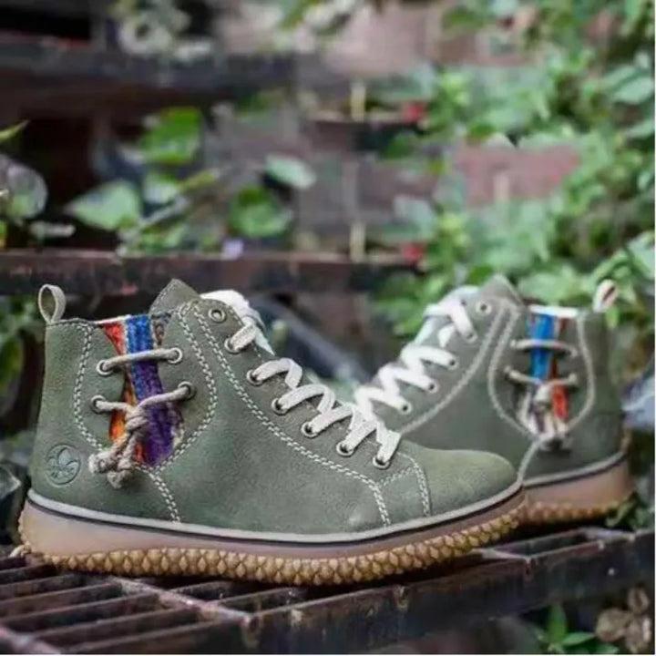 Vintage-inspired orthopedic boots