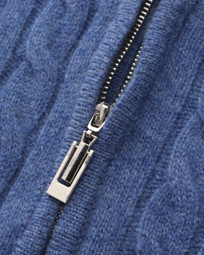 De Veneto – Cashmere Half-Zip Cardigan