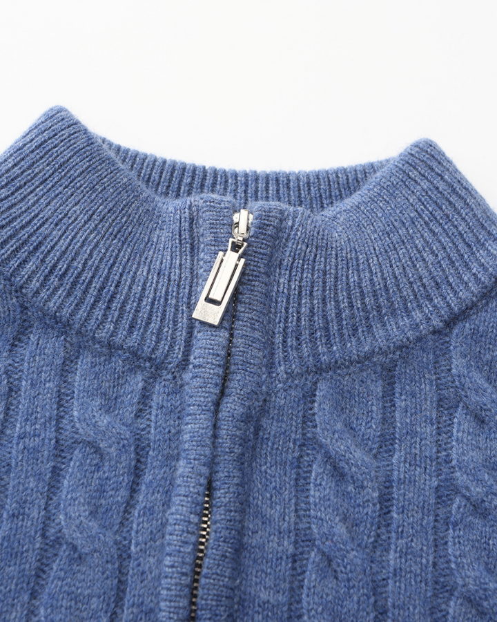 De Veneto – Cashmere Half-Zip Cardigan