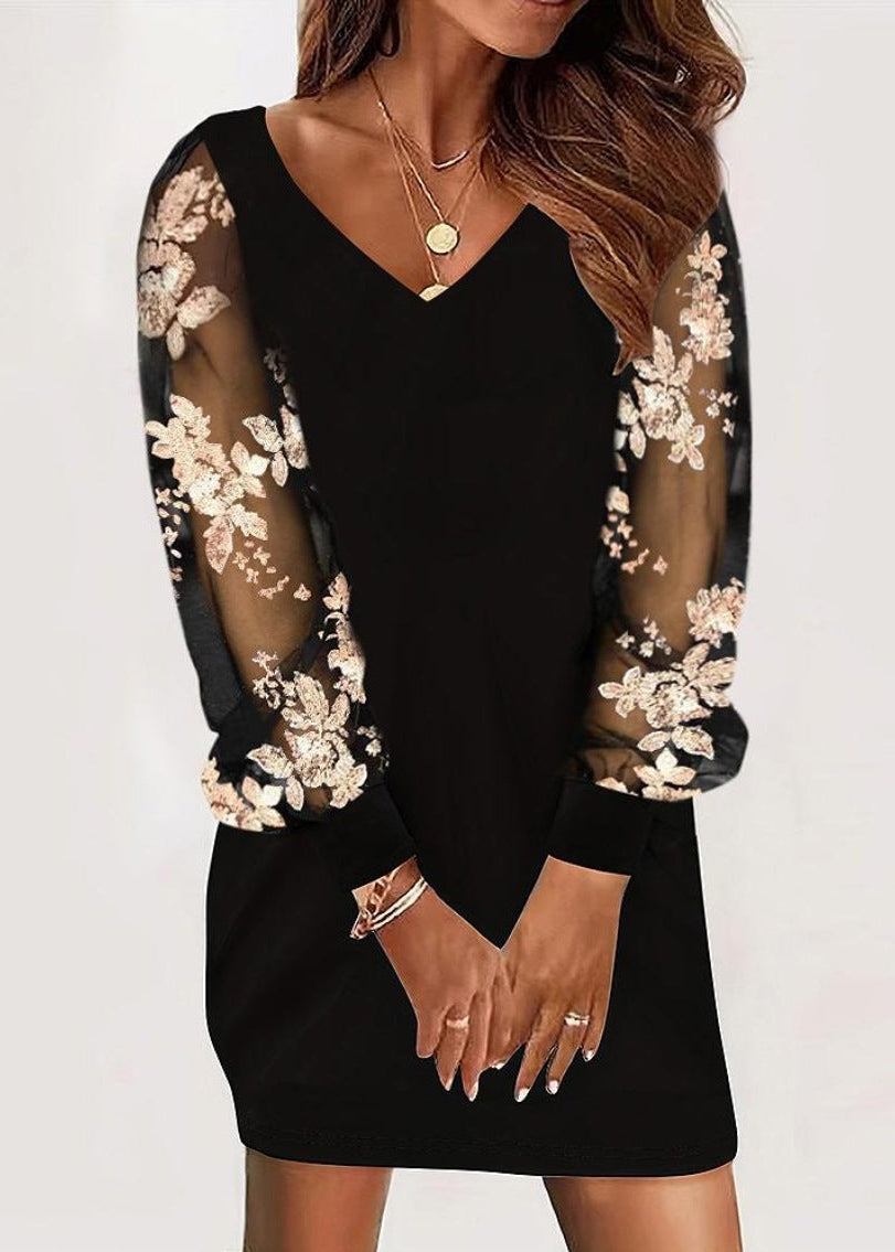 Caterine ~ Lace Sleeve Dress