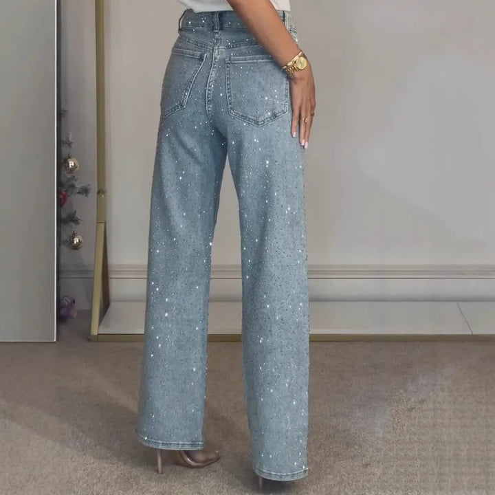 Diamond Straight Jeans – High Waist Vintage Denim